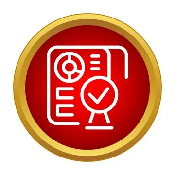 Performance reporting with checkmark illustrating successful data analysis Stock Illustration