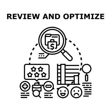 Performance review and optimization process concept Stock Illustration