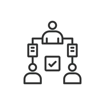 Performance Review, in line design. Performance review, feedback, appraisal Stock Illustration