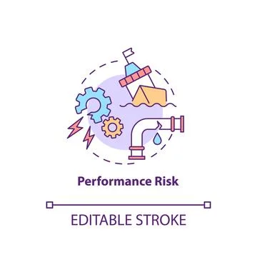 Performance risk concept icon Stock Illustration