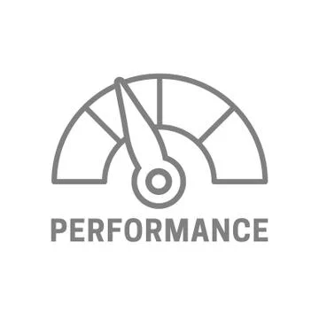 Performance Scale Measure Speedometer Icon Isolated Vector Stock Illustration
