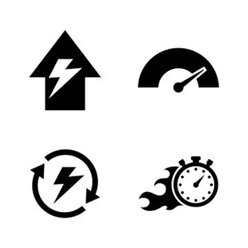 Performance. Simple Related Vector Icons Stock Illustration