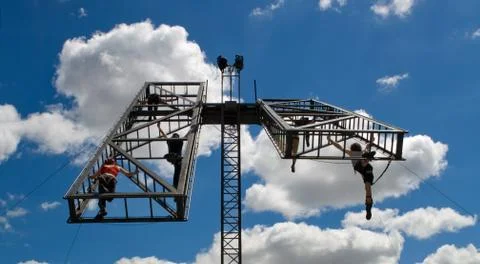 Performance in the sky Stock Photos