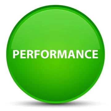 Performance special green round button Stock Illustration