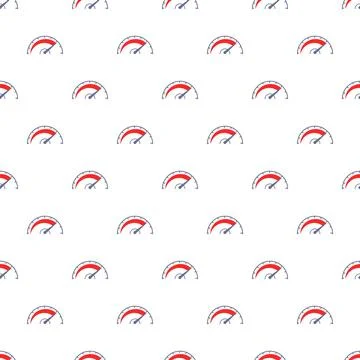 Performance speedometer gauge indicator seamless pattern background Illustrazione stock