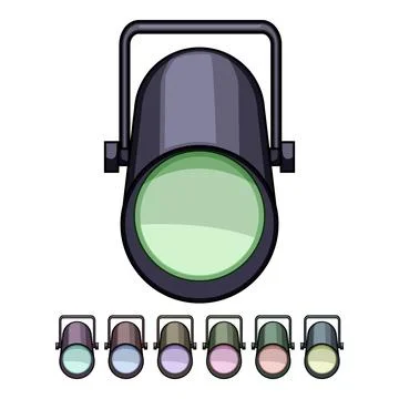 Performance spotlight stage cartoon vector graphic Illustrazione stock