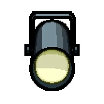 Performance spotlight stage pixel art vector illustration イラスト素材