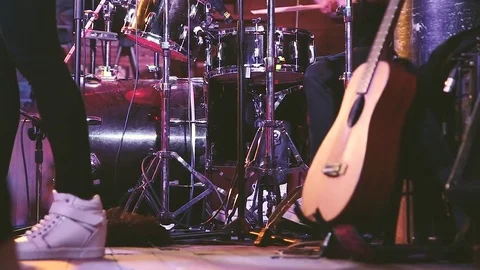 Performance on stage drums Stock-Footage 82261386