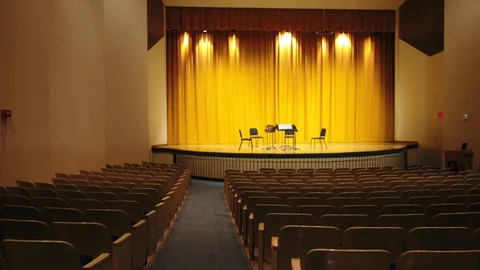 Performance Stage with Piano Stock Footage 128145062