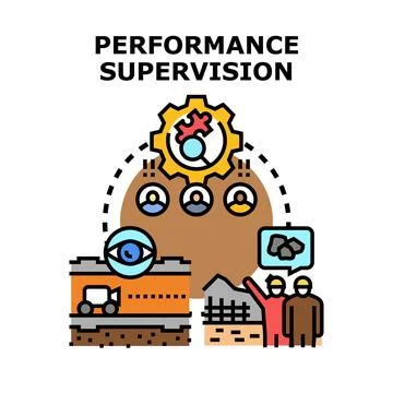 Performance supervision optimizing business analysis process Illustrazione stock