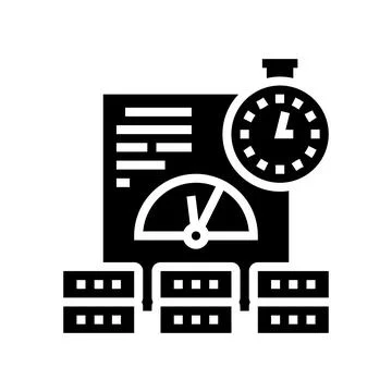 Performance system glyph icon vector illustration Illustrazione stock
