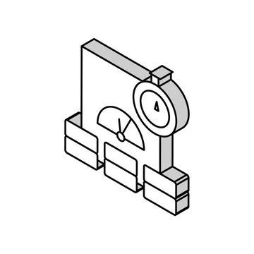 Performance system isometric icon vector illustration Stock Illustration