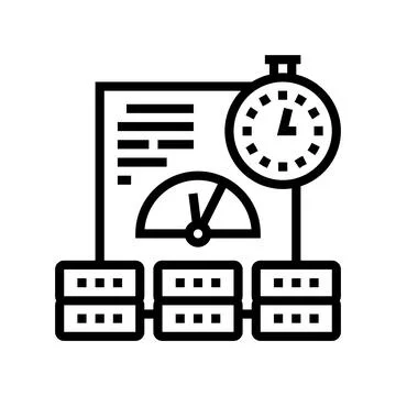 Performance system line icon vector illustration Stock Illustration