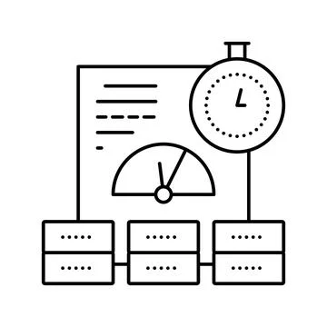 Performance system line icon vector illustration 스톡 일러스트
