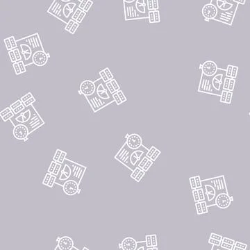Performance system line seamless pattern Stock Illustration