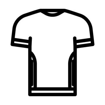 Performance t shirt quick dry line icon vector illustration Stock Illustration