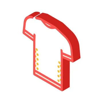 Performance t shirt quick dry isometric icon vector illustration Stock Illustration