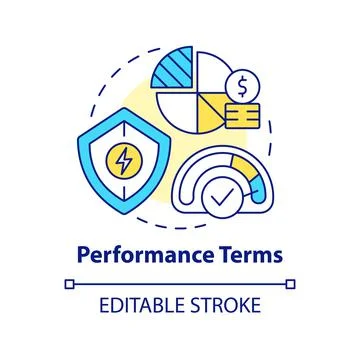 Performance terms concept icon Stock Illustration