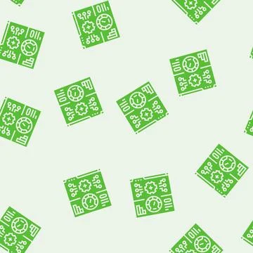 Performance testing analyst glyph seamless pattern Stock Illustration