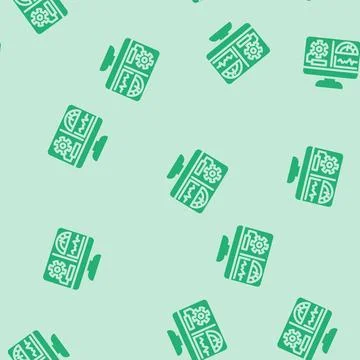 Performance testing analyst glyph vector seamless pattern Stock Illustration