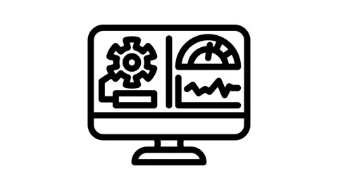 Performance testing analyst line icon animation Stock Footage 326755627