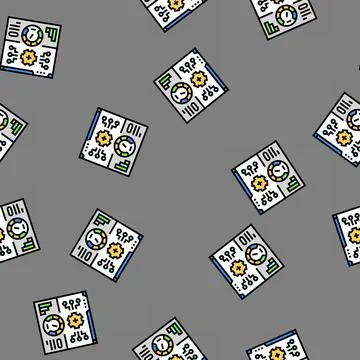 Performance testing analyst vector seamless pattern Stock Illustration