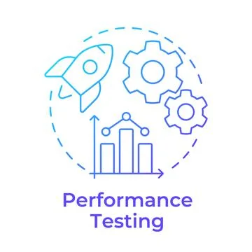 Performance testing blue gradient concept icon Stock Illustration