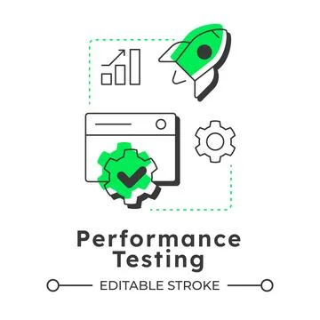 Performance testing modern linear concept icon 스톡 일러스트