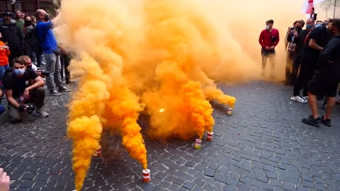 Performance, a theatrical action under the slogan "Live the country!" Stock Footage 137457344