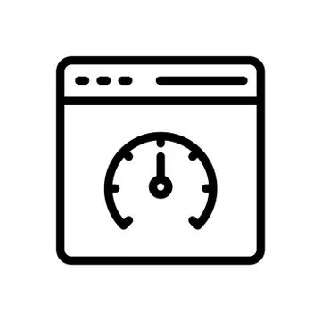 Performance thin line icon Illustrazione stock