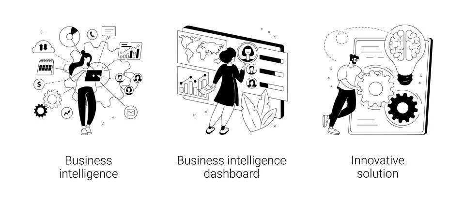 Performance tools and software solutions abstract concept vector illustrations. Stock Illustration