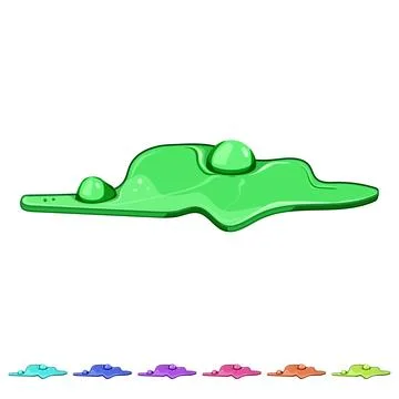 Performance toxic puddle cartoon vector graphic Stock Illustration