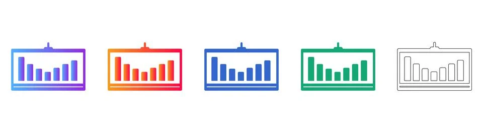 Performance Tracking Bar Graphs Illustrazione stock