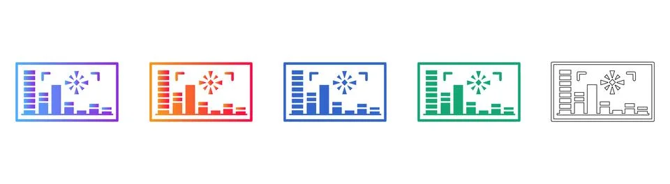 Performance Tracking Data Icon Set イラスト素材