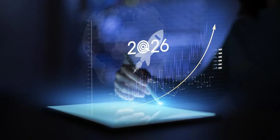 Performance tracking system for business analytics and operational growth pla Stockfoto's