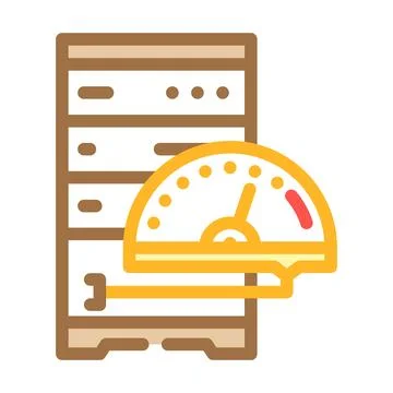 Performance tuning database color icon vector illustration Illustrazione stock