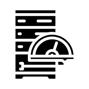 Performance tuning database glyph icon vector illustration Stock Illustration
