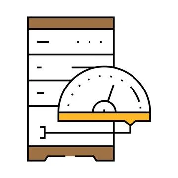 Performance tuning database icon color illustration Stock Illustration