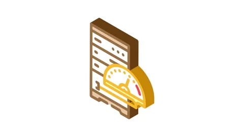 Performance tuning database isometric icon animation Stock Footage 327289375