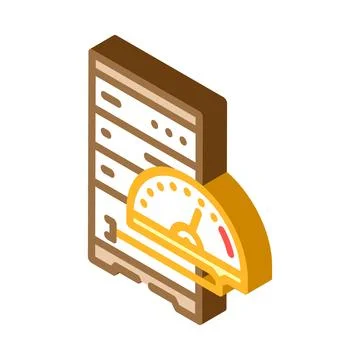 Performance tuning database isometric icon vector illustration Stock Illustration