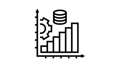 Performance tuning database line icon animation Stock Footage 326132268