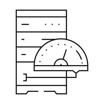 Performance tuning database line icon vector illustration Illustrazione stock