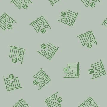 Performance tuning database line seamless pattern Illustrazione stock