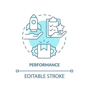 Performance turquoise concept icon イラスト素材
