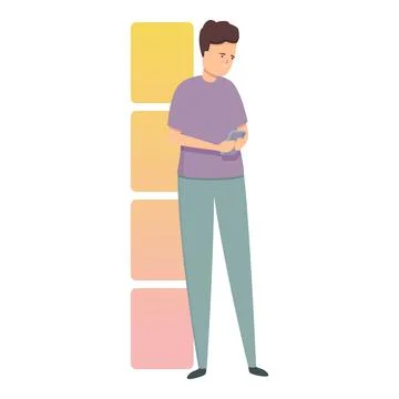 Performance unit icon cartoon vector. Compare time Illustrazione stock