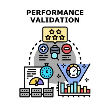 Performance validation concept for business quality evaluation イラスト素材