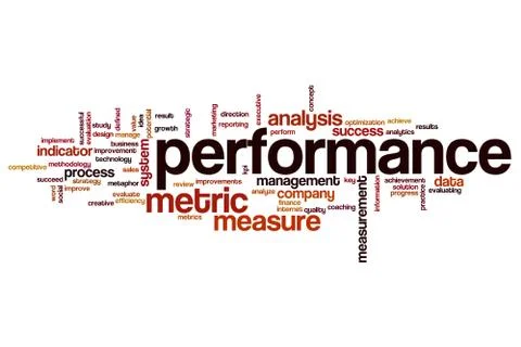 Performance word cloud Stock Illustration