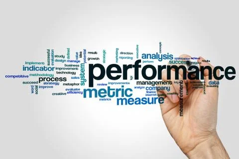 Performance word cloud Stock Illustration