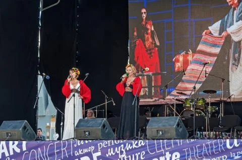 Performances of singers Stock Photos