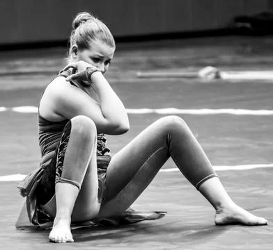 Performer on the floor Stock Photos